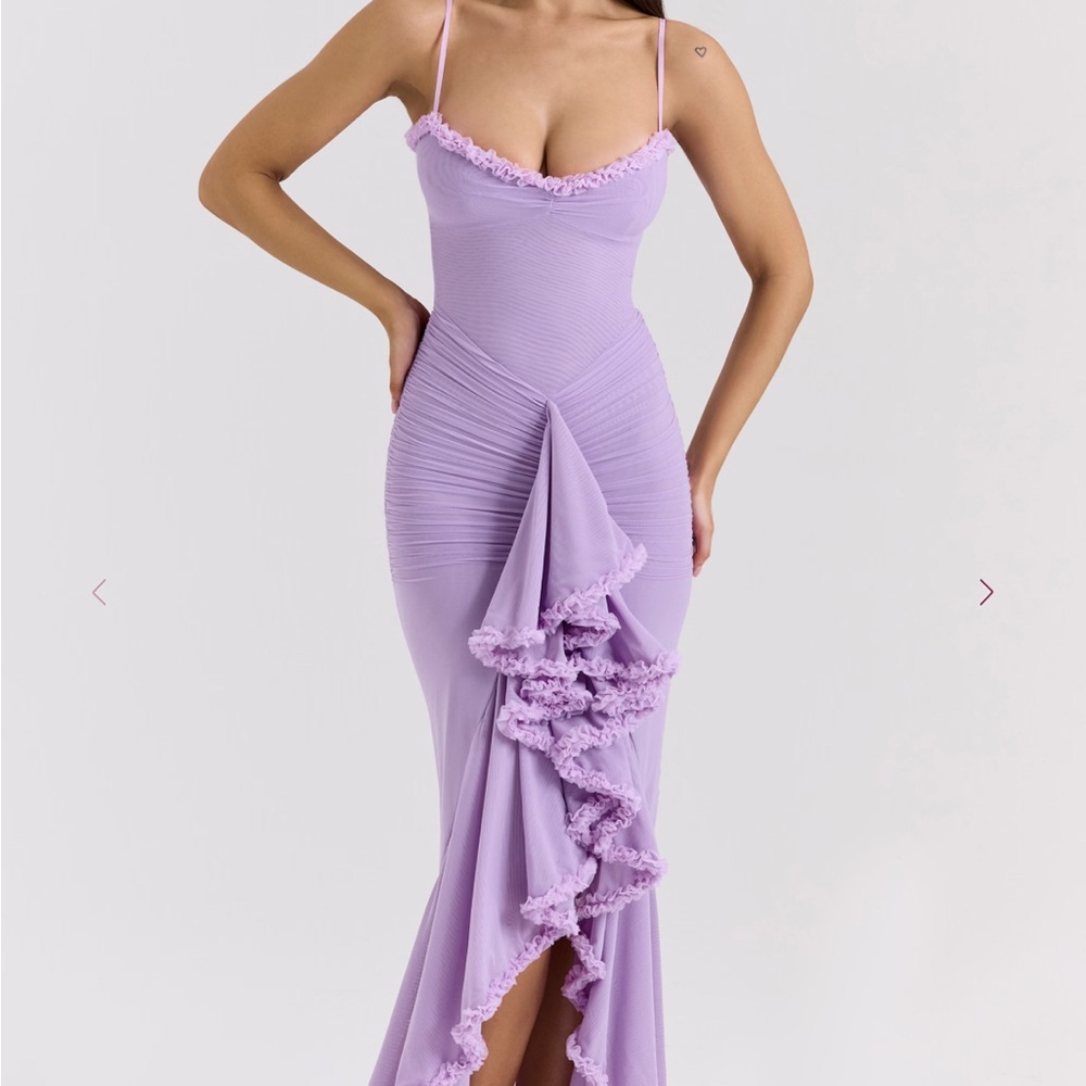 House of CB GABBI orchid mesh gown